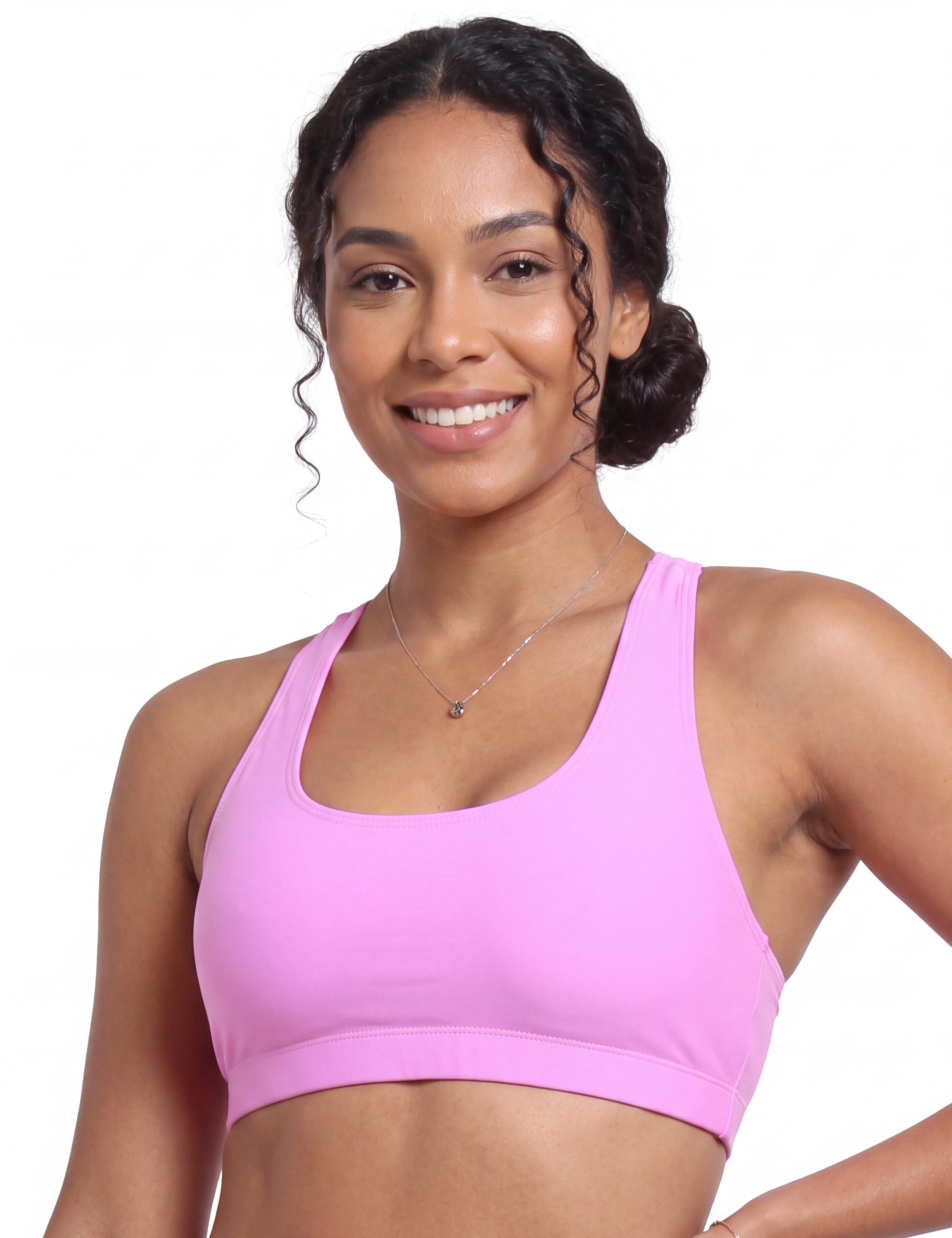 Peto deportivo de lycra lila espalda nadador