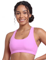 Peto deportivo de lycra lila espalda nadador