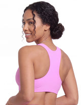 Peto deportivo de lycra lila espalda nadador