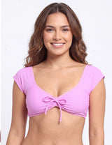 Bikini manga corta lila