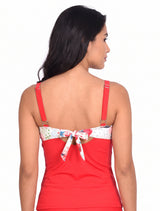 Tankini reductor estampado rojo