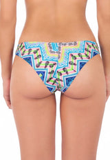 Bikini calzón tanga costura invisible est azul XL