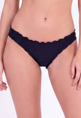 Bikini calzón tanga arruchada color negro XS