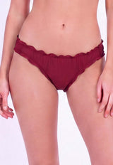 Bikini calzón tanga arruchada color rojo XS
