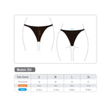 Bikini mujer calzón tanga laterales delgados negro