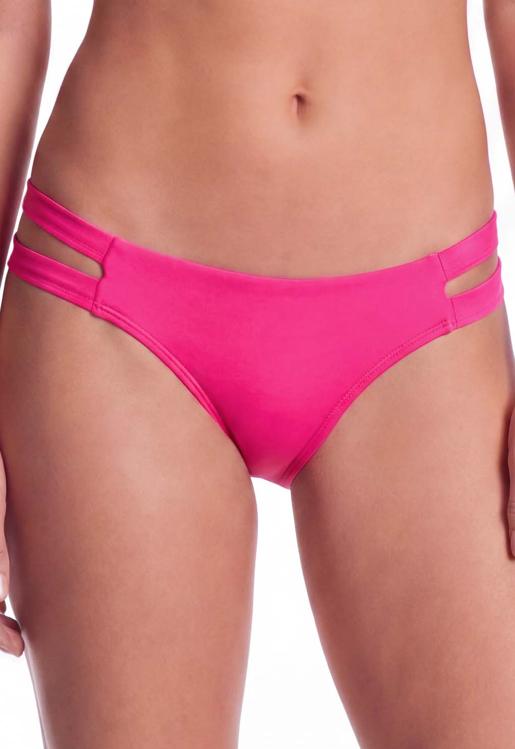 Bikini calzón con calados laterales fucsia