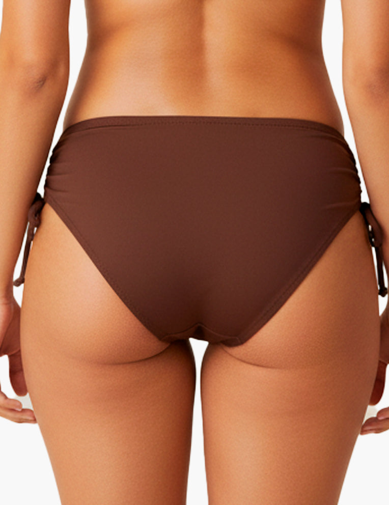 Bikini calzón ajustable caderas café