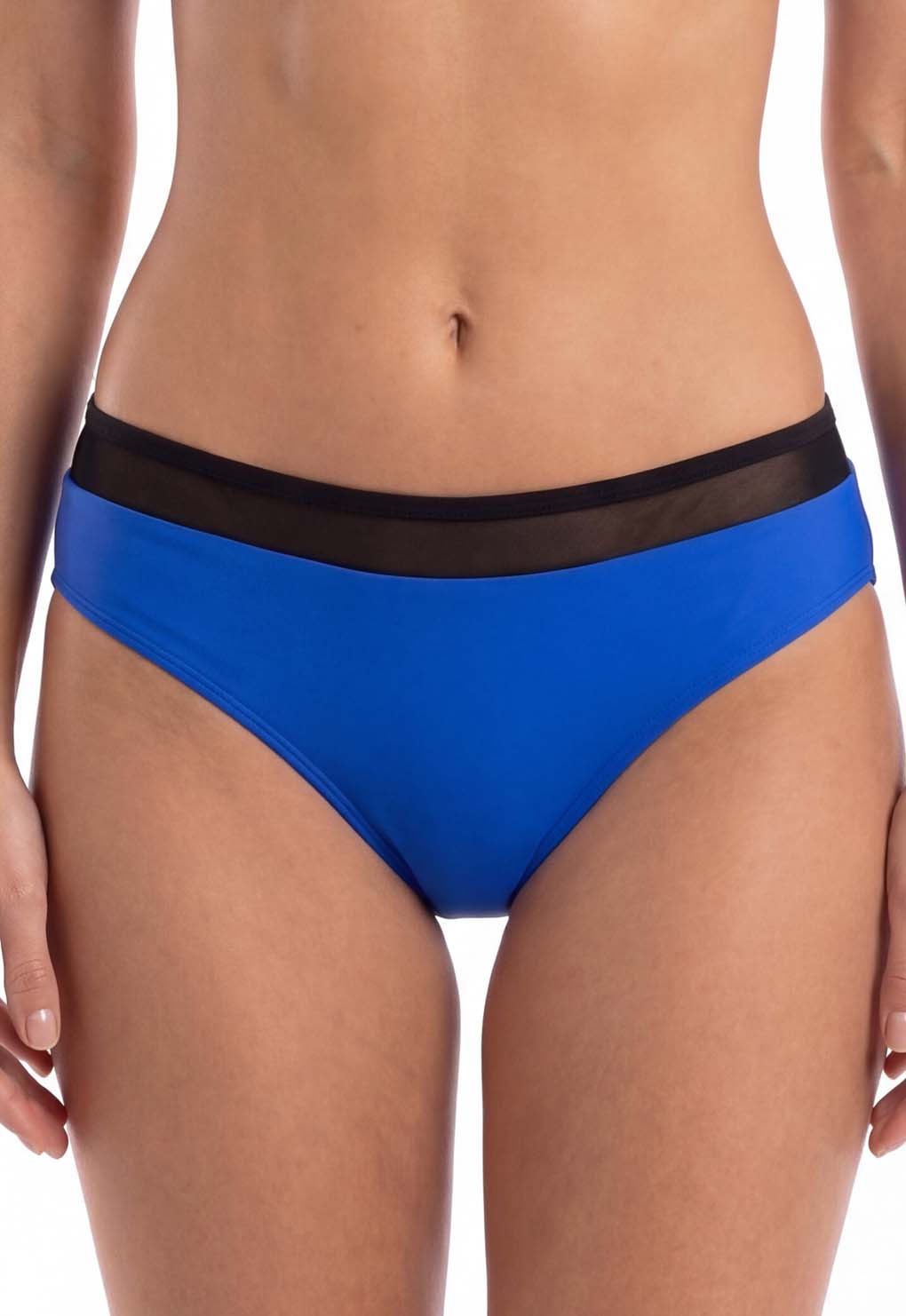 Bikini calzón con transparencia azul XL