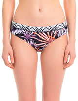 Calzón bikini con pinza estampado negro