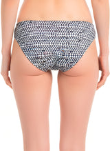 Calzón bikini con pinza estampado negro