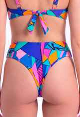Bikini pin up tanga estampado azul