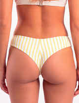 Bikini tanga alto lineas amarillas