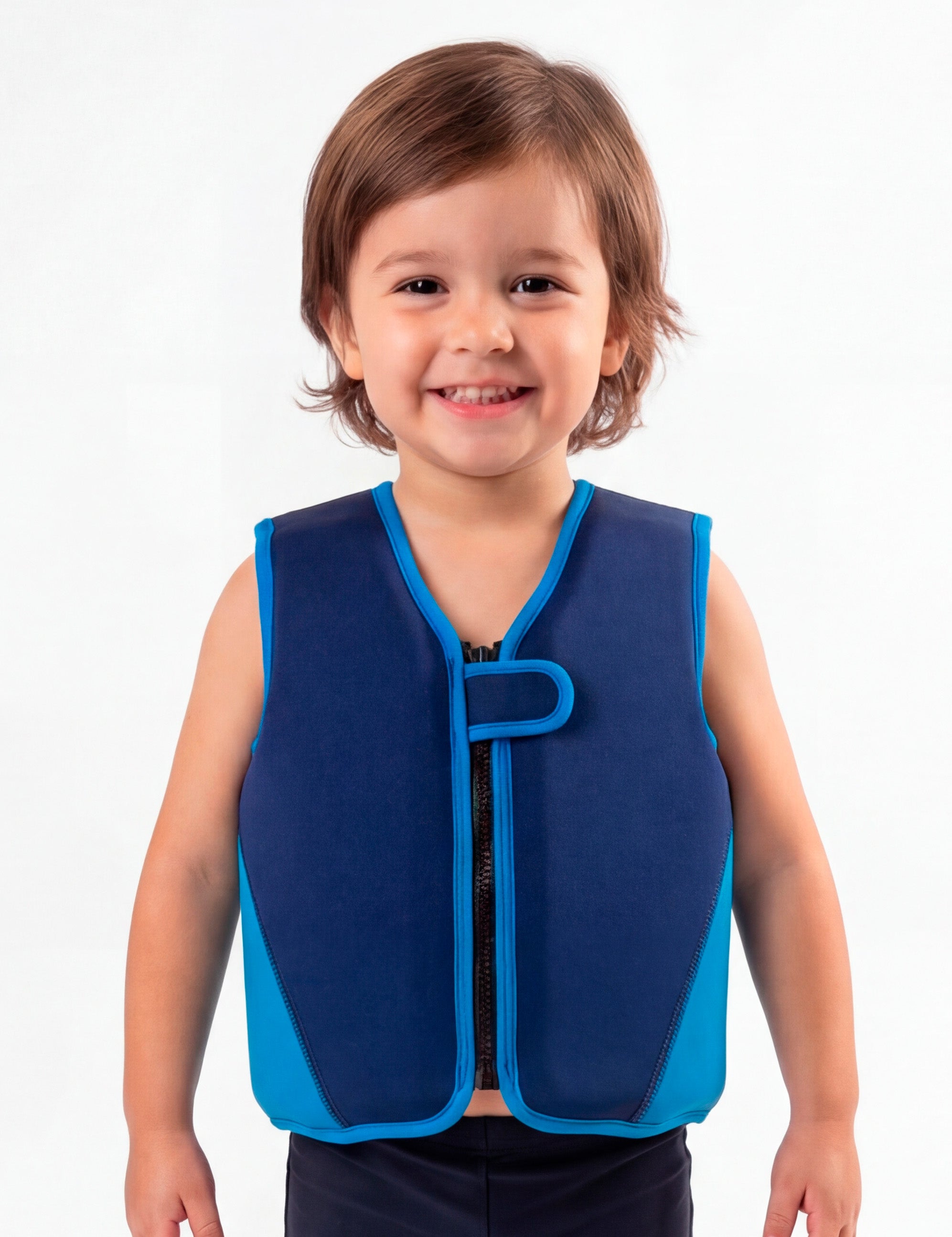 Chaqueta flotador azul niño