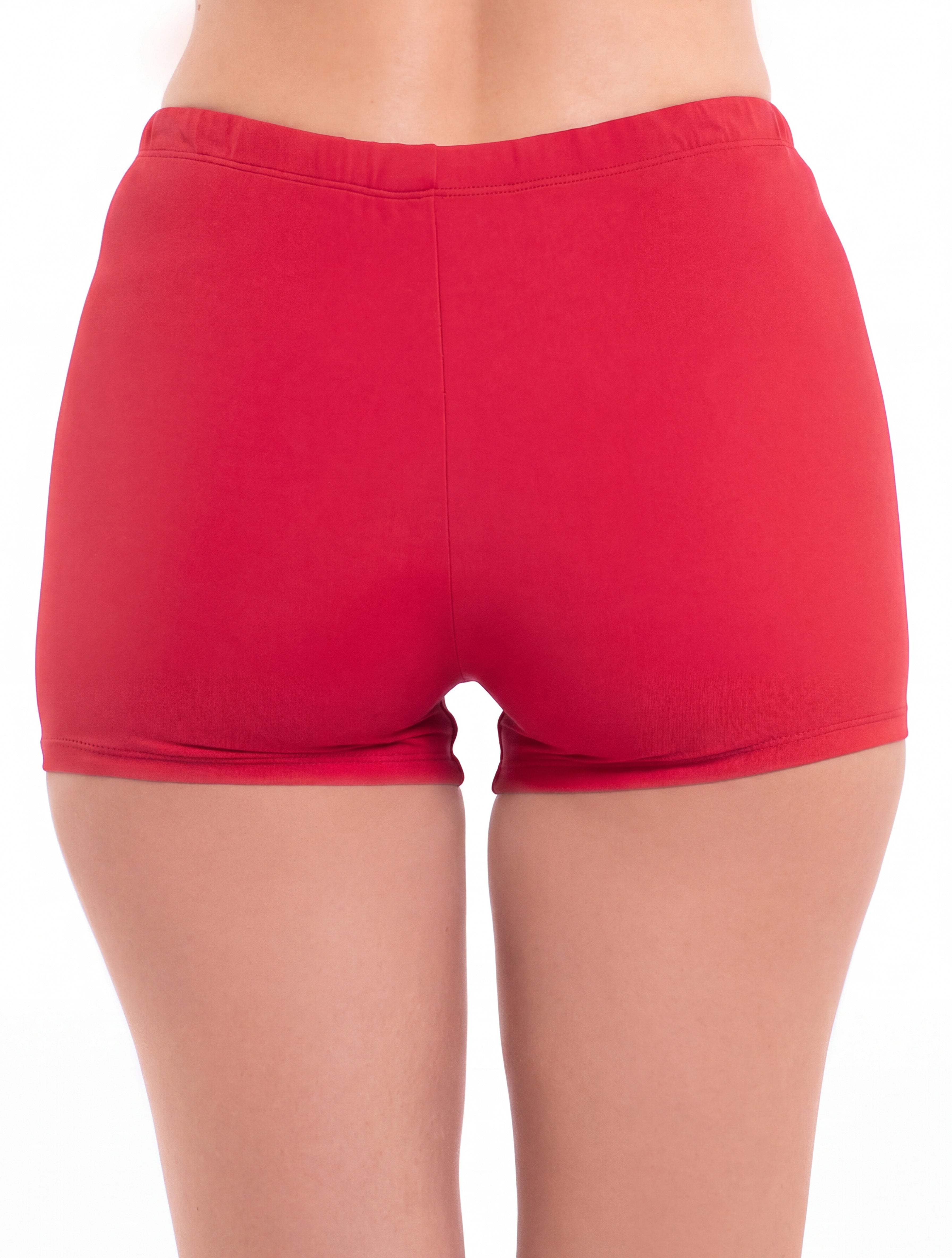 Bikini short de lycra color rojo