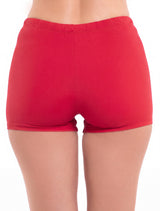 Bikini short de lycra color rojo