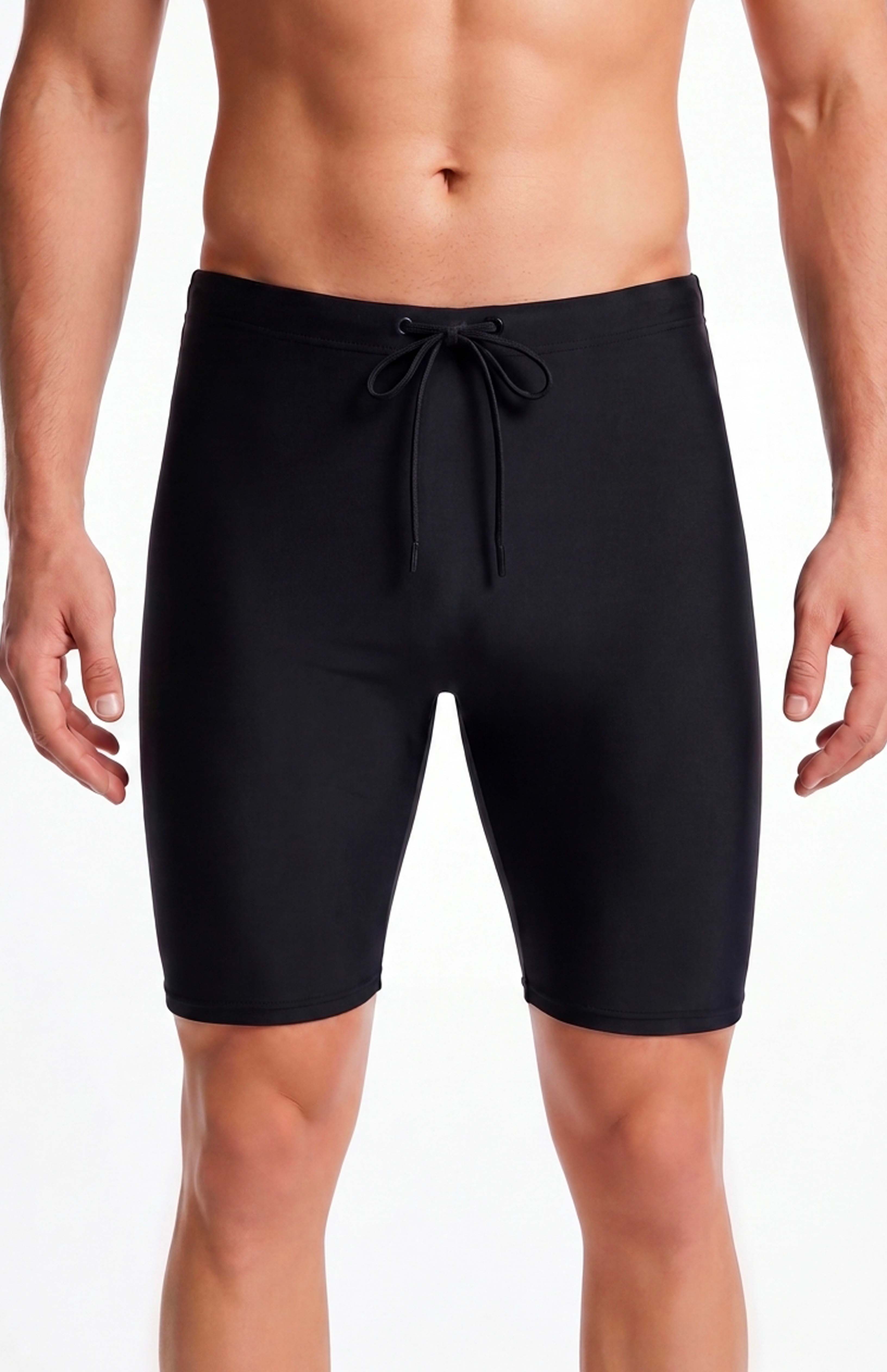 Traje de baño calza biker básica hombre negra