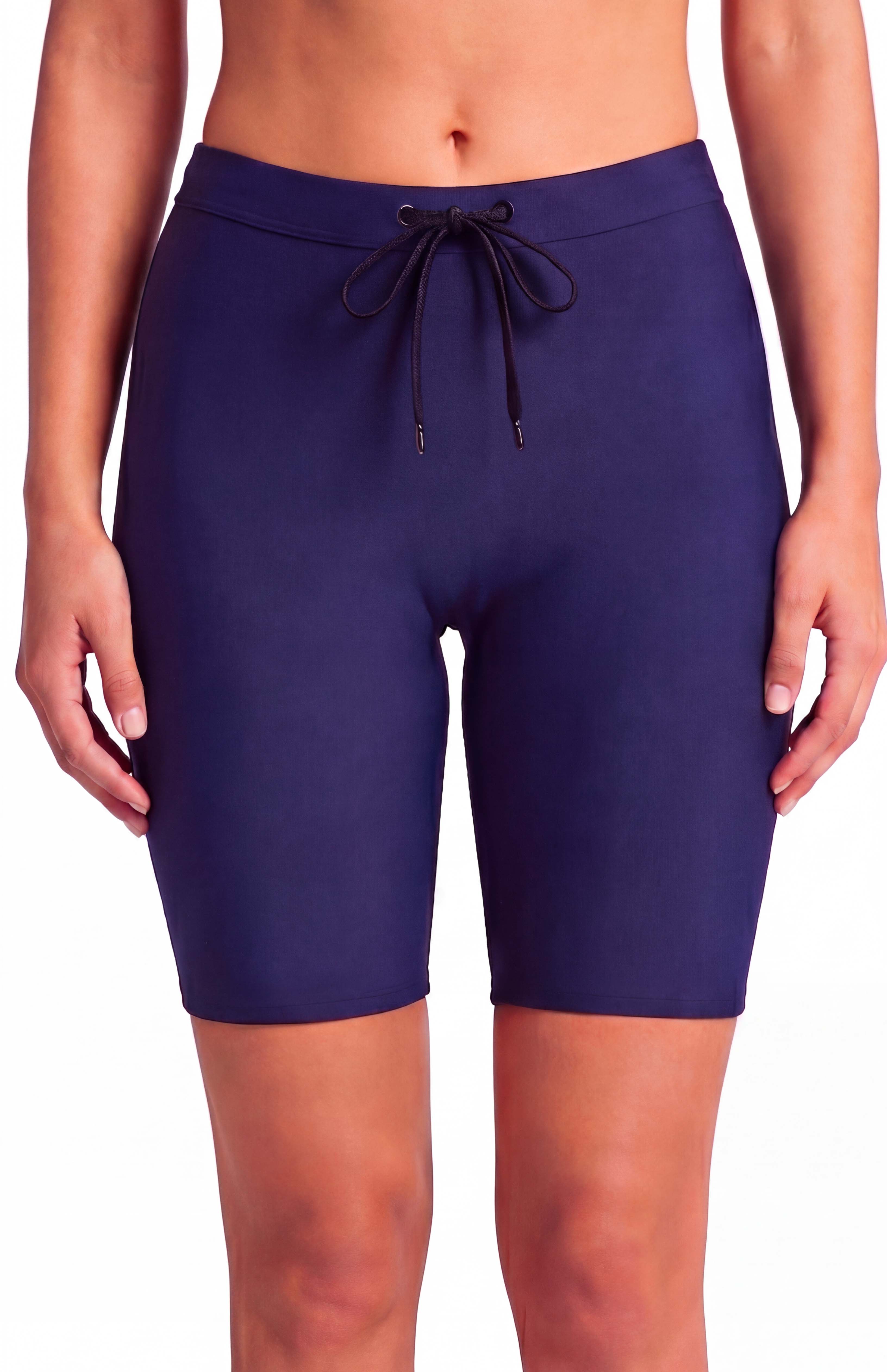 Traje de baño calza biker básica azul marino