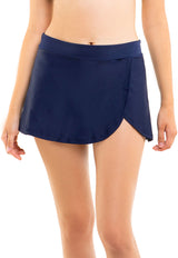 Navy blue skirt bikini briefs 