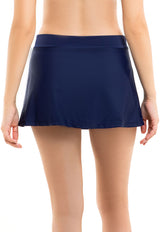 Navy blue skirt bikini briefs 