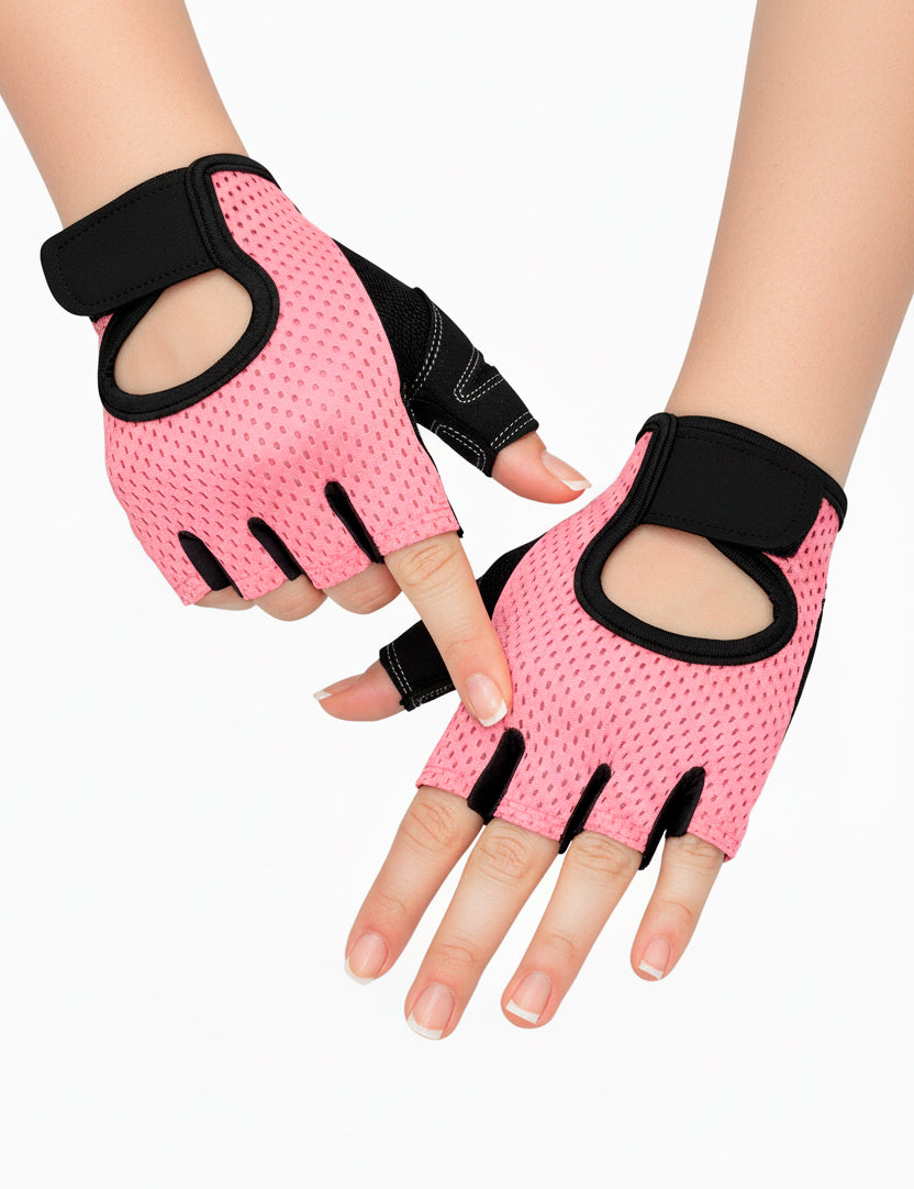 Guantes deportivos rosados