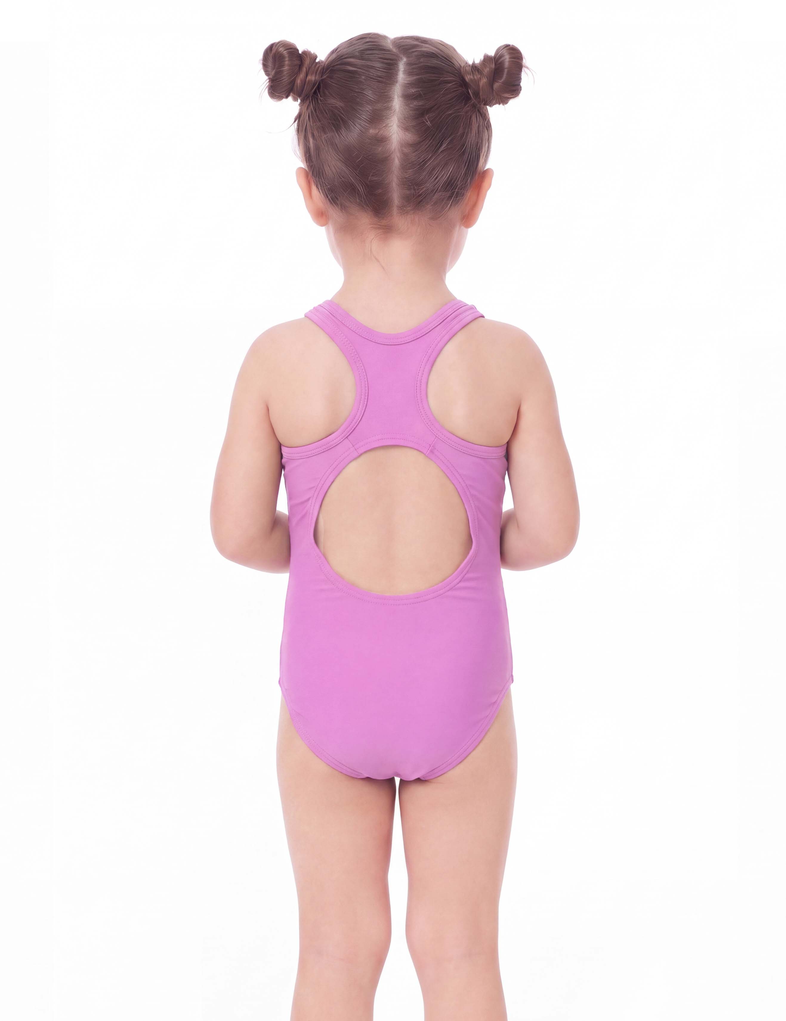 Traje de baño deportivo de niña morado
