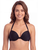 Bikini estilo sostén básico con push up negro