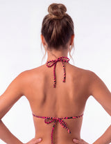 Bikini estilo triángulo clásico estampado negro