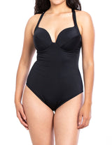 Traje de baño de una pieza negro