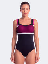 Traje de baño Deportivo copa grande fucsia