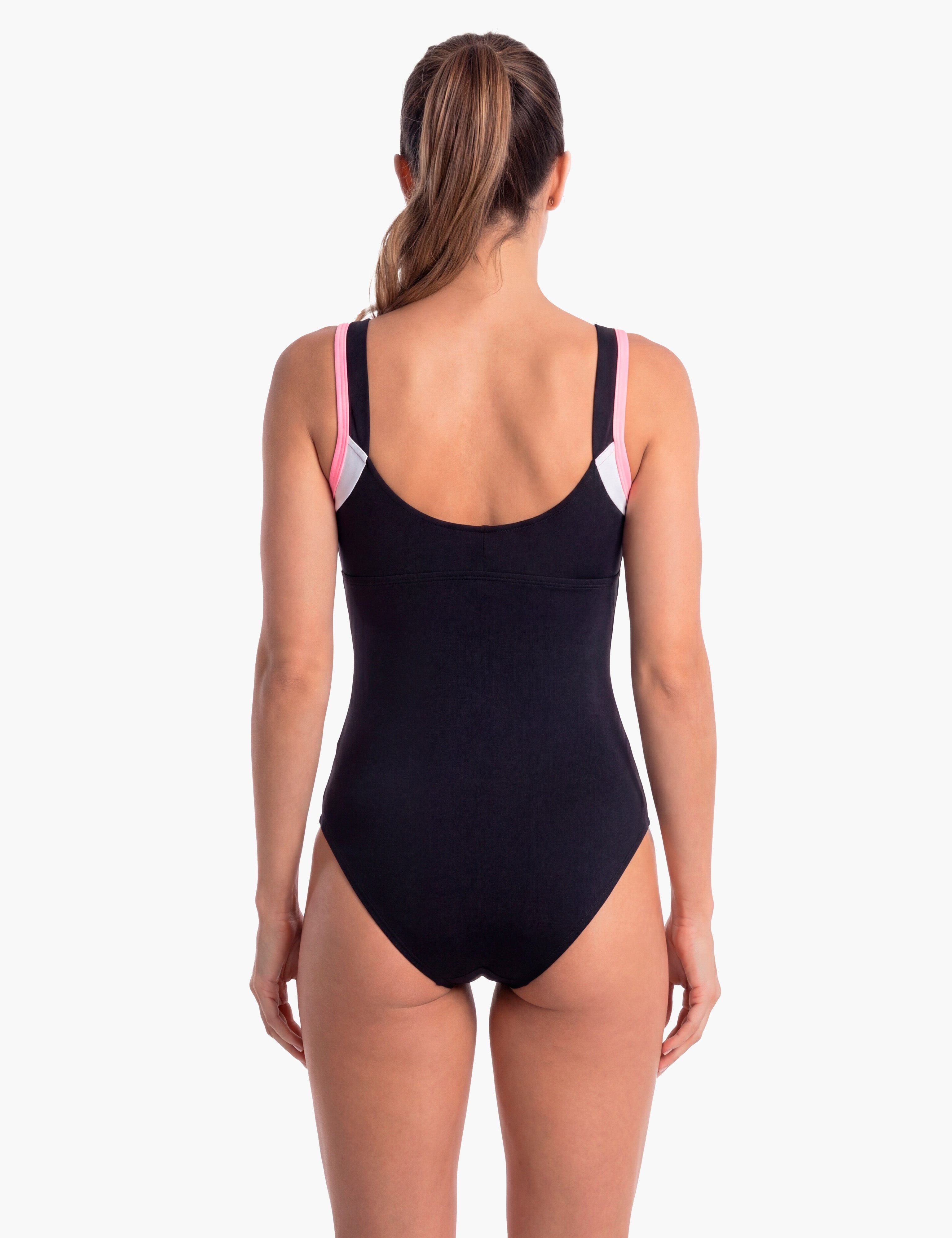 Traje de baño Deportivo copa grande rosado