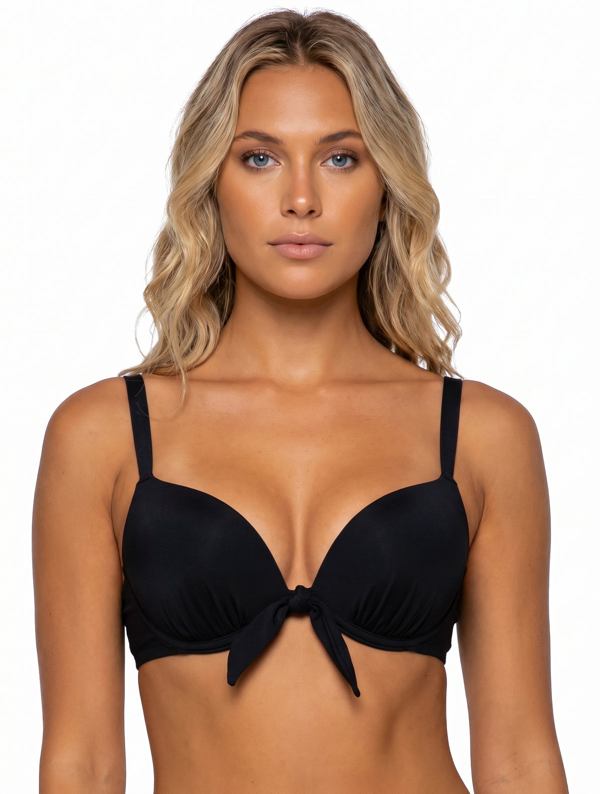Bikini estilo sostén push up negro