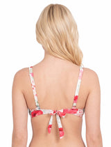 Bikini estilo sostén push up estampado rojo