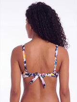 Bikini push up estampado negro con nudo