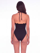 Trikini con doble nudo color negro