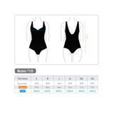 Traje de baño mujer reductor clásico estampado negro