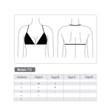 Bikini triangulo básico ajustable negro