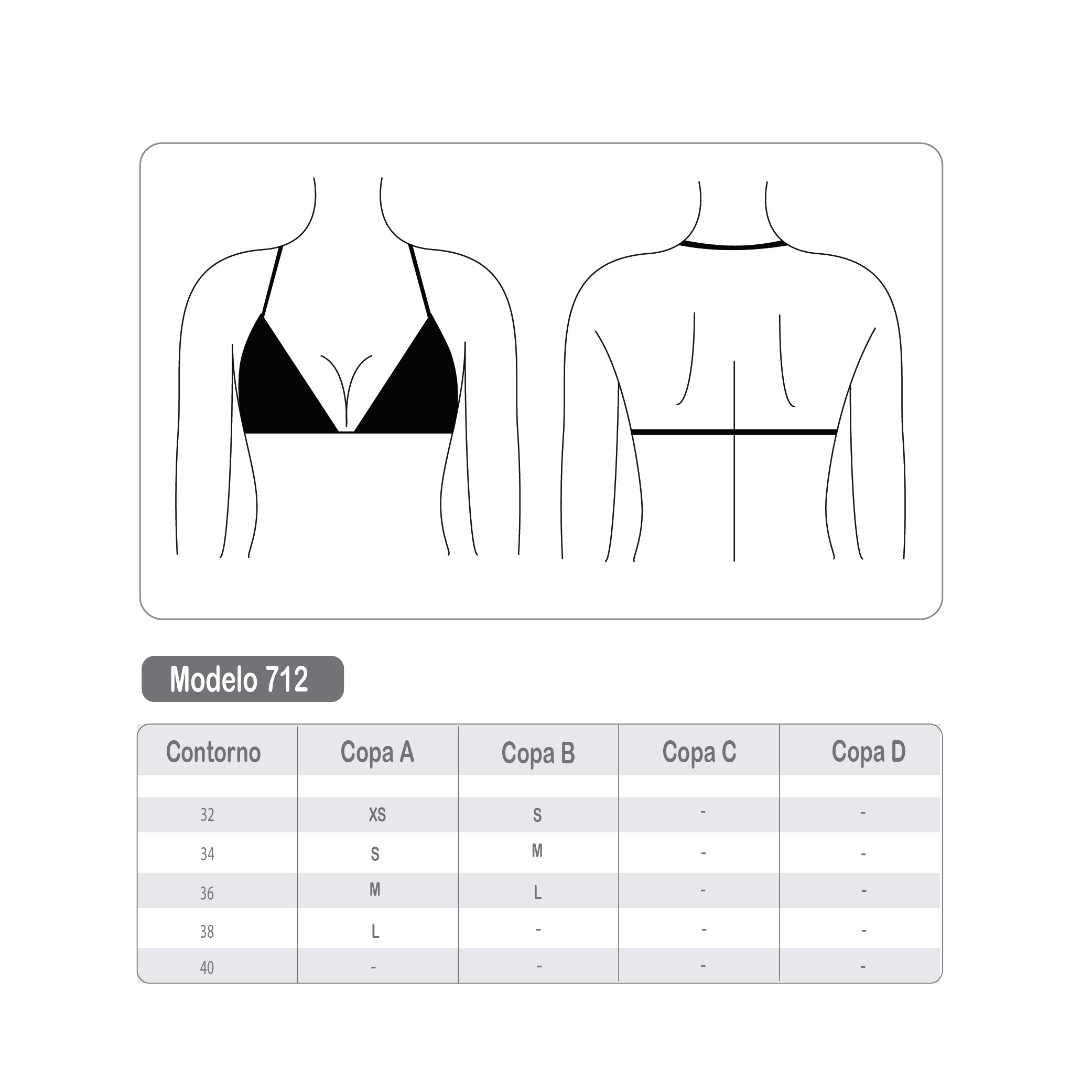 Bikini triangulo básico ajustable blanco