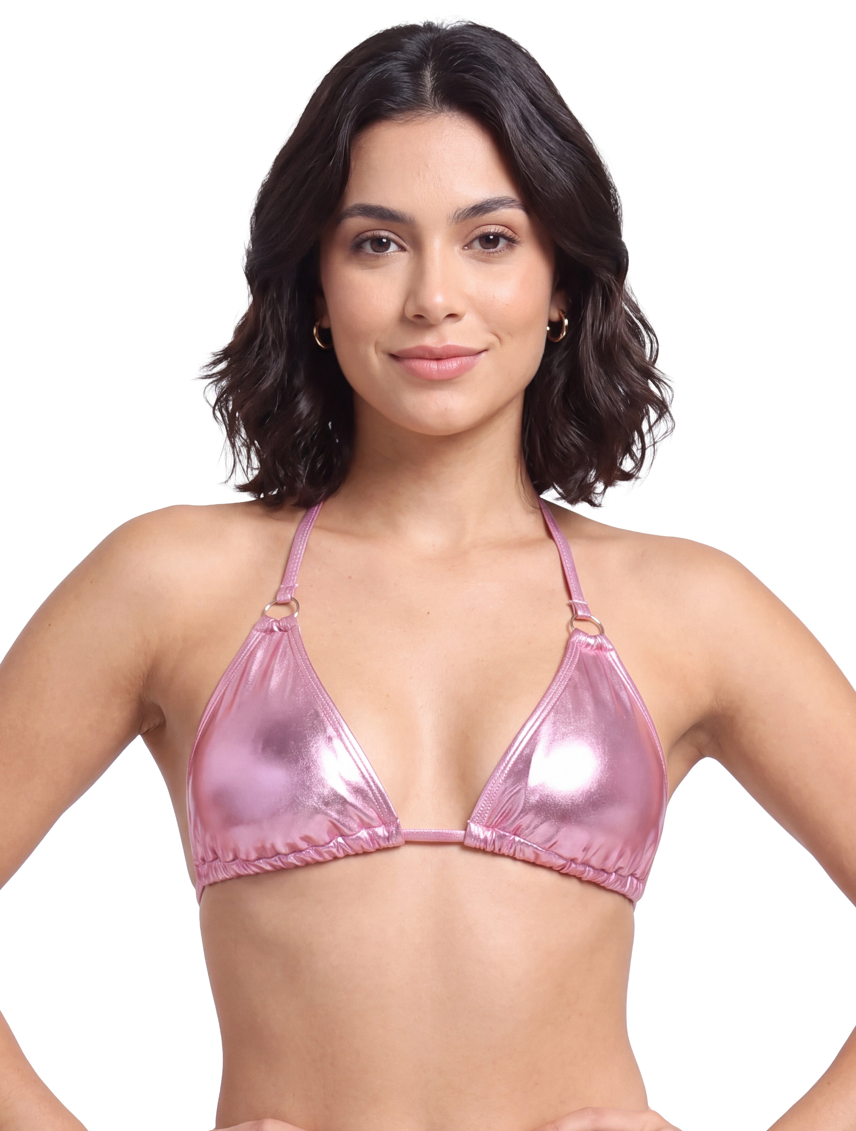 Bikini triangulo argolla lila brillante
