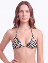 Bikini triangulo amarras animal print