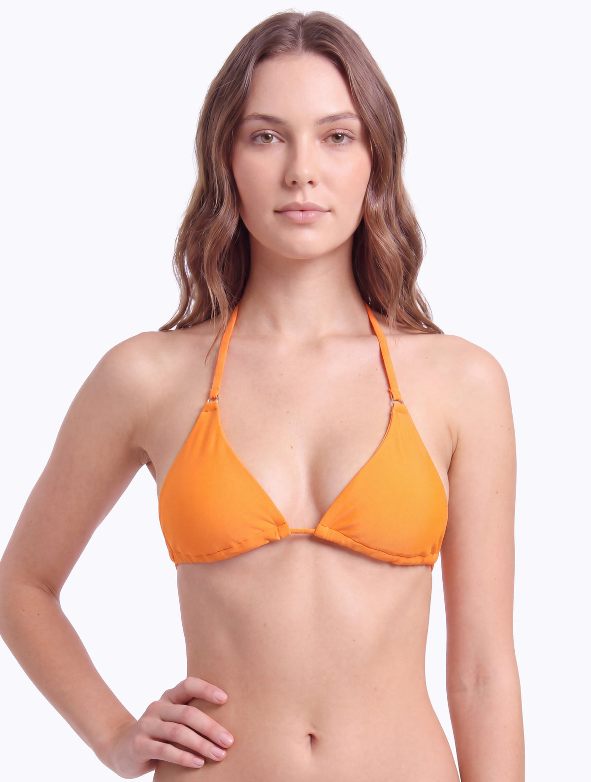 Bikini triangulo amarras naranja
