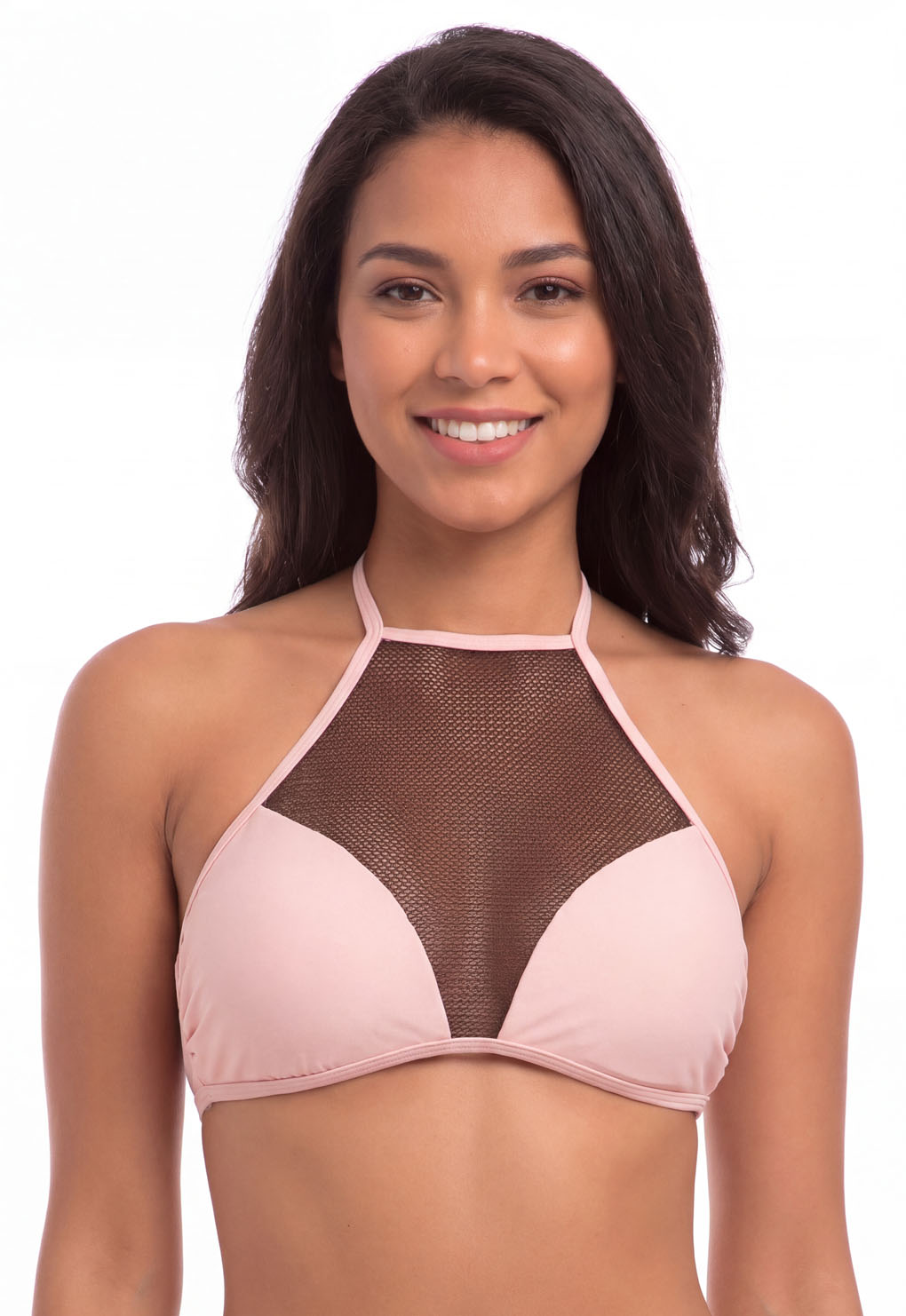 Bikini con transparencia rosado