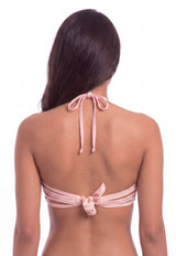 Bikini con transparencia rosado