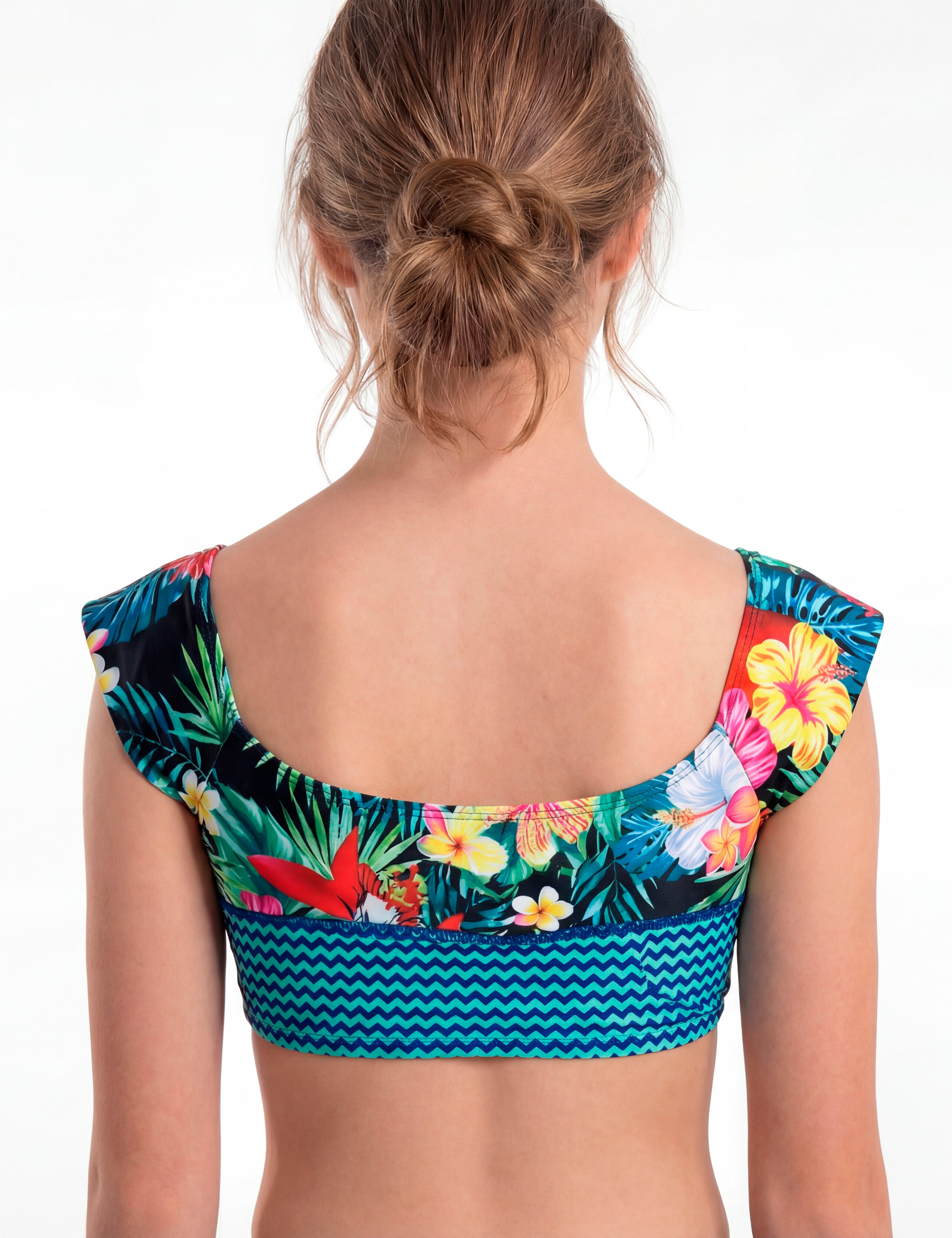 Top bikini estampado verde