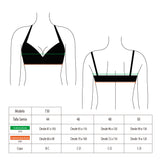 Bikini copa C-D blanda estampado amarillo