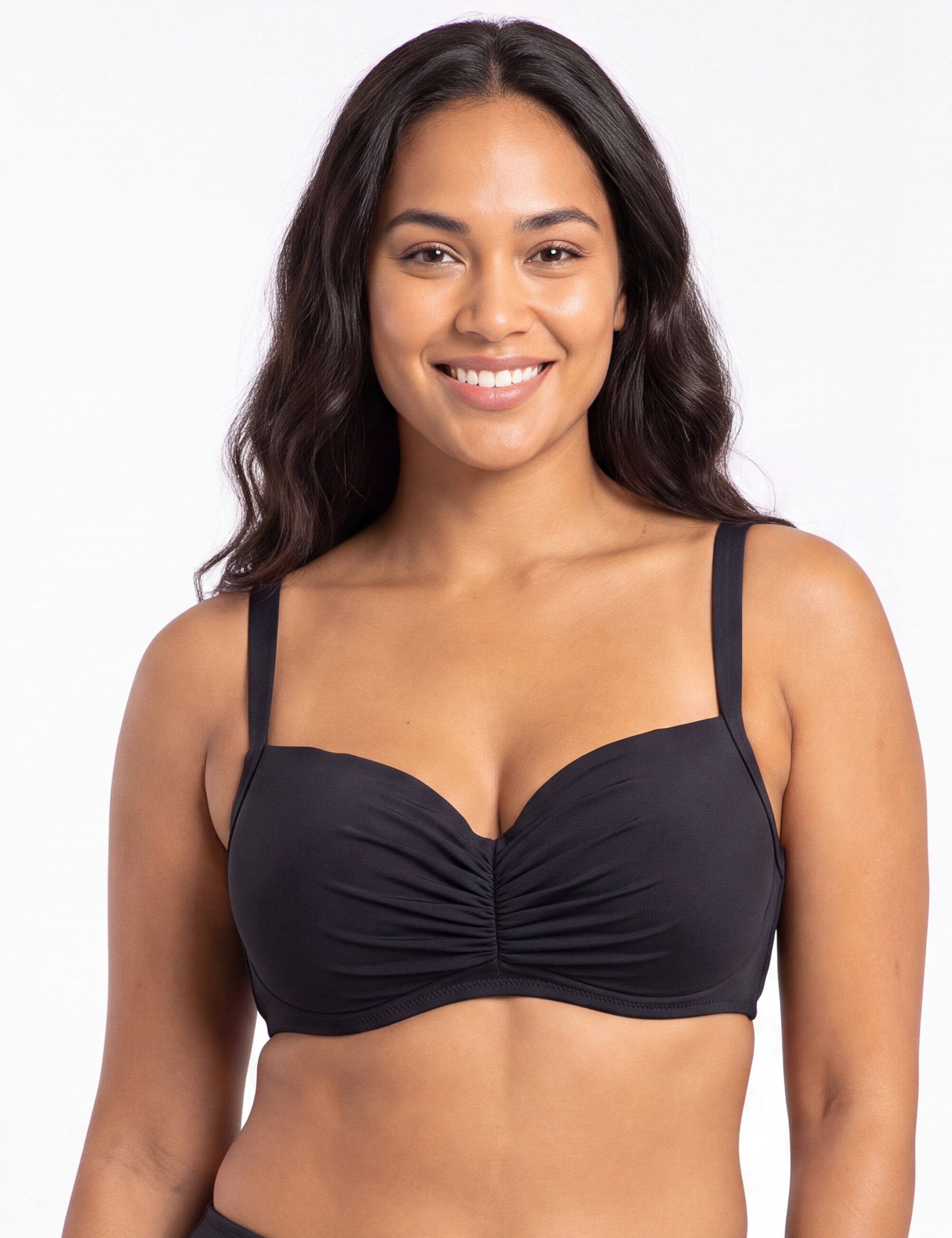 Bikini sostén con copa blanda C-D  negro
