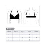 Bikini sostén con copa blanda C-D  negro