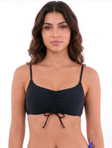 Bikini top con amarras negro