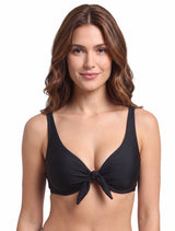Bikini estilos sostén anudado copa C - D negro