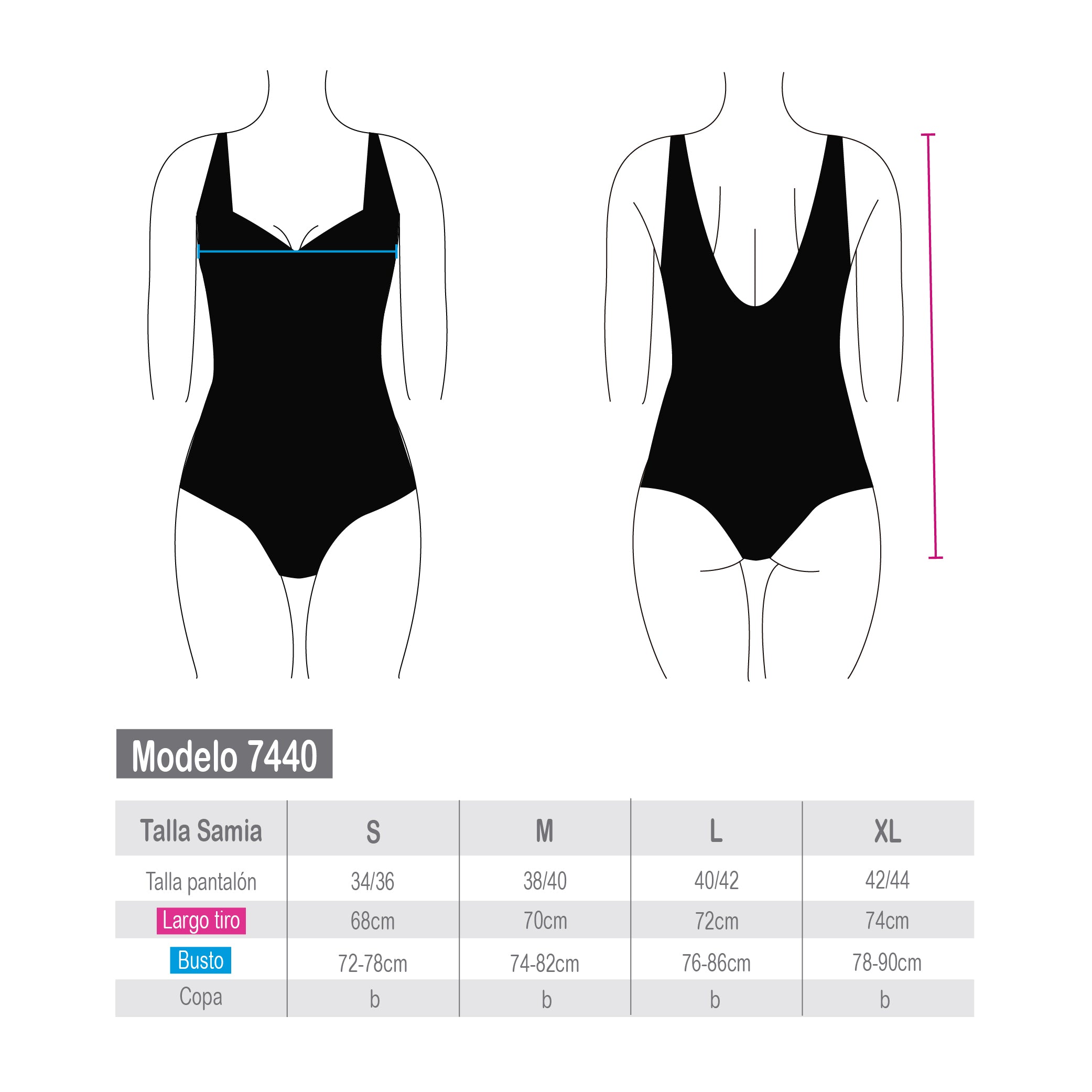 Traje de baño enterito básico negro