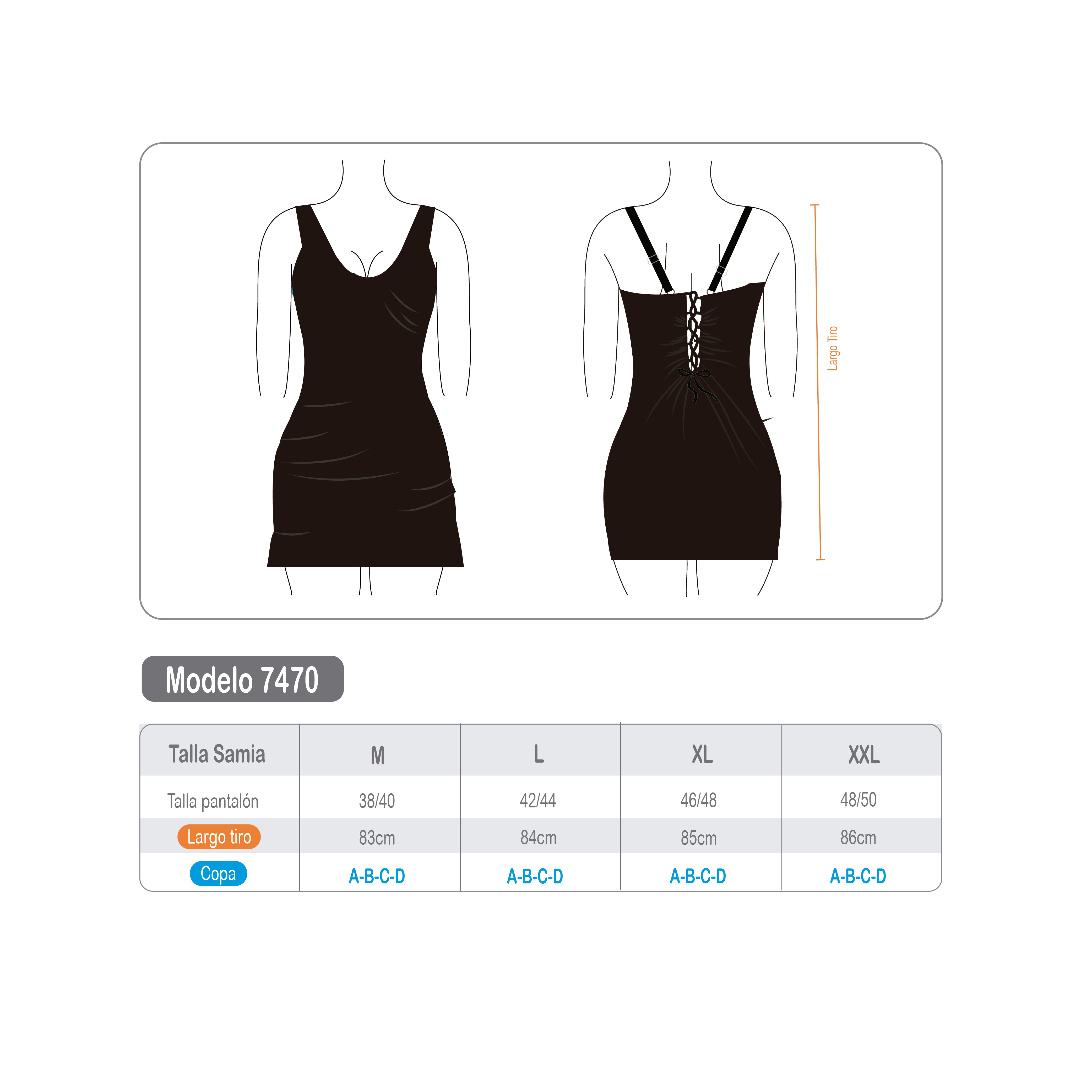 Vestido de traje de baño mujer ajustable negro